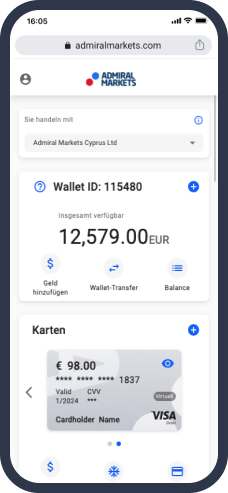 Admiral Markets Dashboard